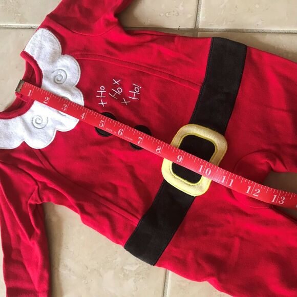 George Unisex Infant Sleeper Size First Size 3 Months Santa Ho Ho Ho Red NEW - Picture 3 of 6